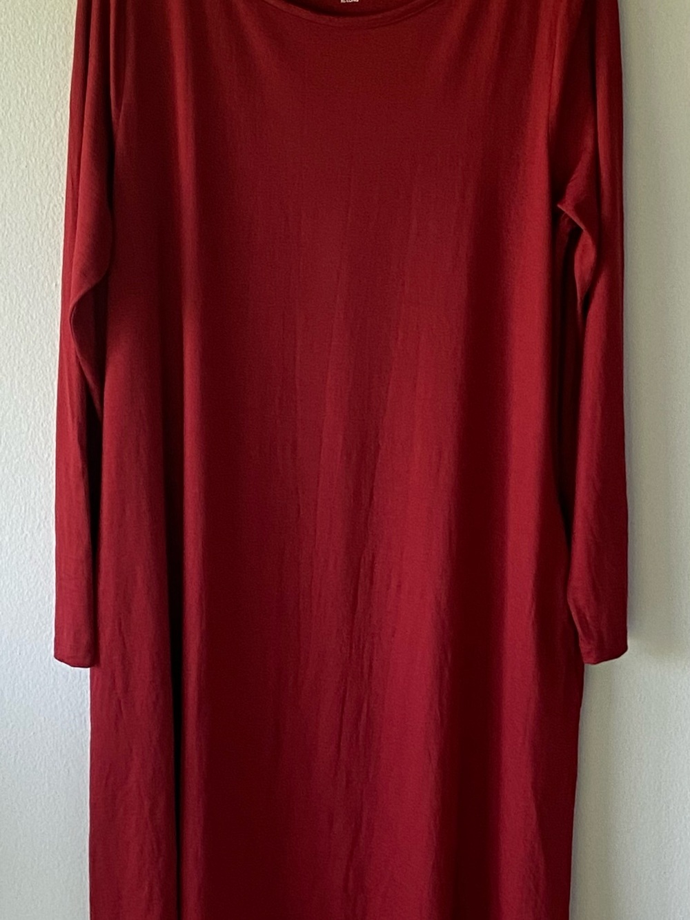 Wool& Rowena Long Sleeve , XL Long, Modern Red